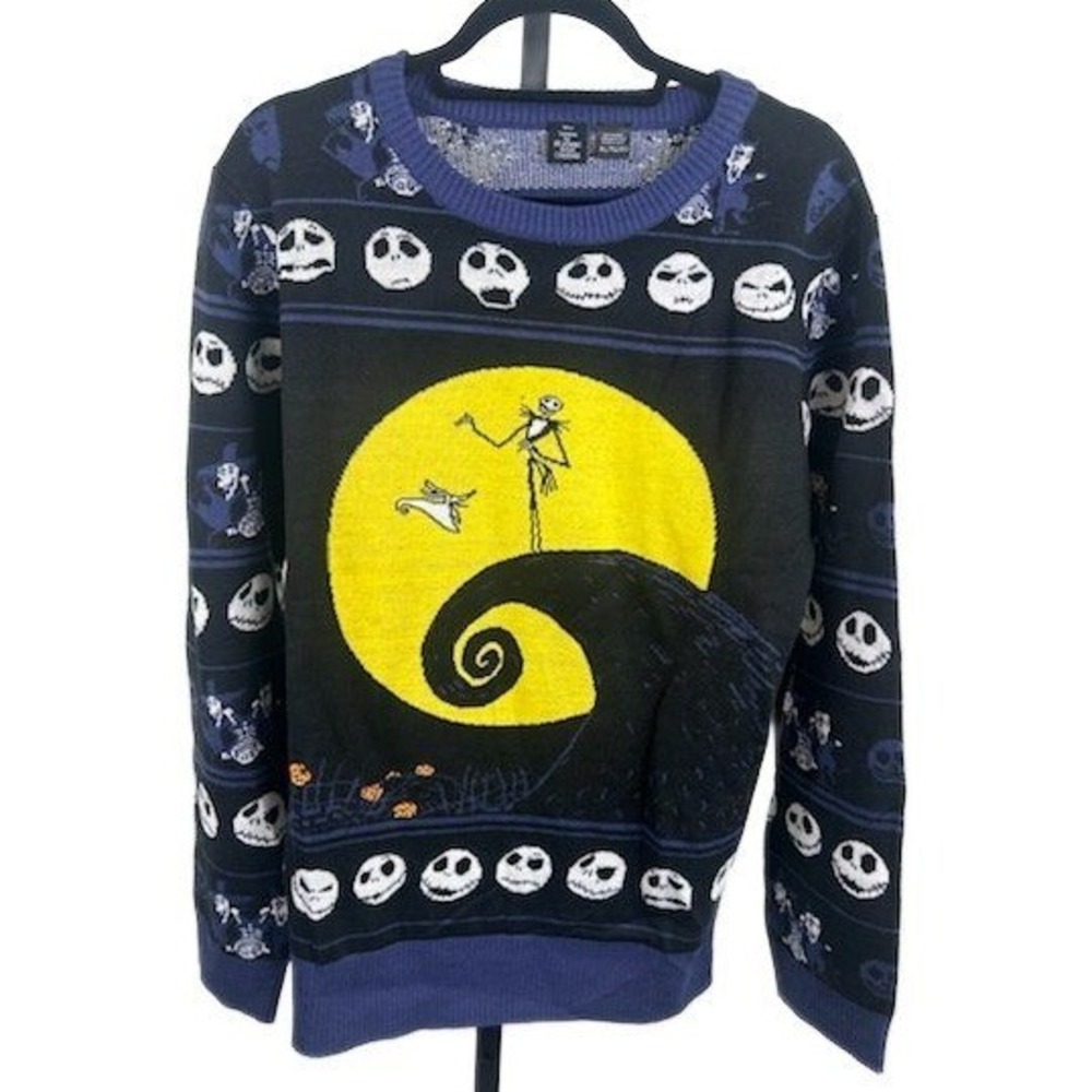 Disney Sweater‎ Men's Size XL Jack Skellington Nightmare Before Christmas